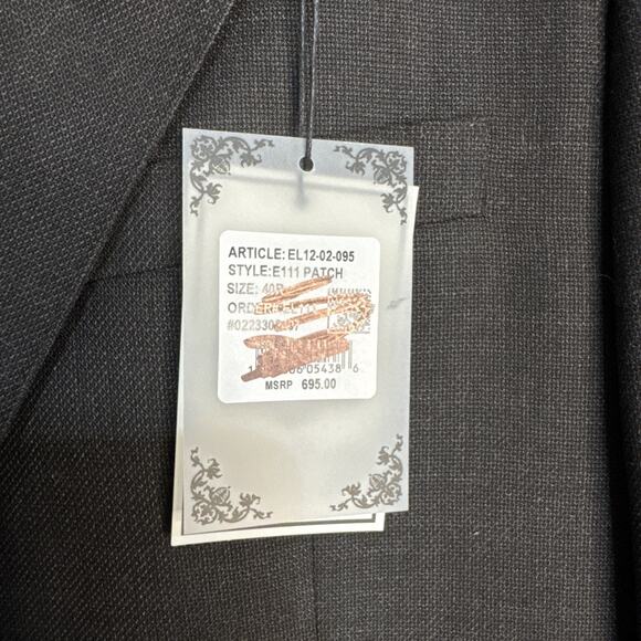 NWT English Laundry Blazer Jacket Black Wool Men 40R 33W - Picture 3 of 16